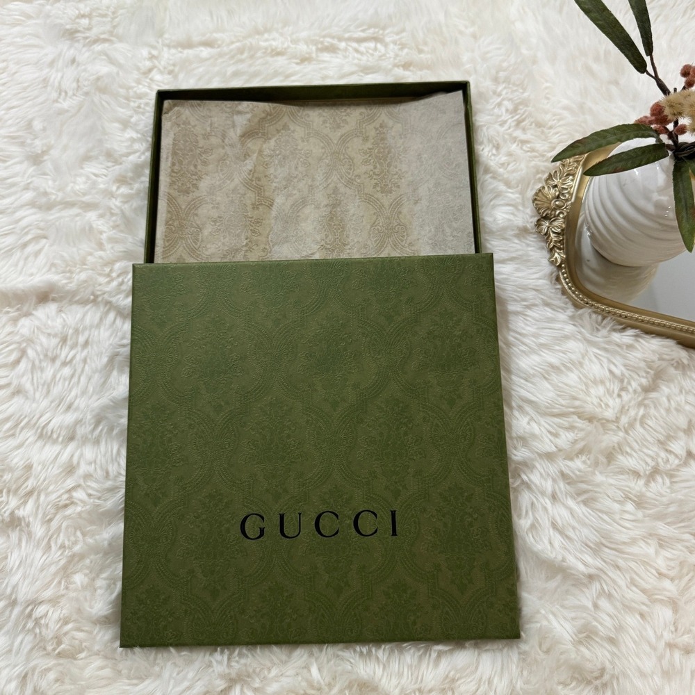 Authentic Gucci Empty Green Gift Box | Luxury Designer Packaging 10x10 - Picture 2 of 6